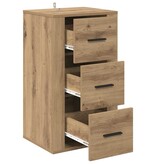 VidaXL Dressoir artisanaal eikenkleurig 40 x 33 x 70 cm Bewerkt hout