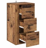 VidaXL Dressoir met lade Oud hout 40 x 33 x 70 cm Bewerkt hout