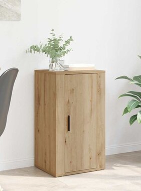 VidaXL Dressoir artisanaal eikenkleurig 40 x 33 x 70 cm Bewerkt hout