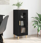 VidaXL Zwart eiken 34,5 x 32,5 x 90 cm Bewerkt hout