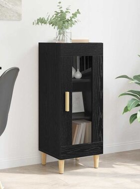 VidaXL Zwart eiken 34,5 x 32,5 x 90 cm Bewerkt hout