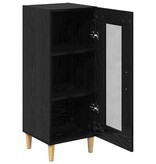 VidaXL Zwart eiken 34,5 x 32,5 x 90 cm Bewerkt hout