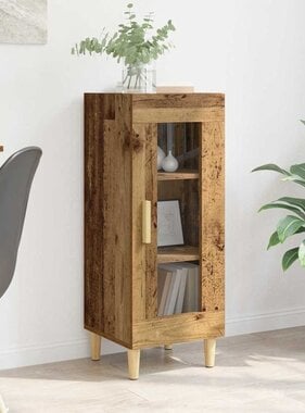 VidaXL Oud hout 34,5 x 32,5 x 90 cm Bewerkt hout