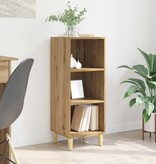 VidaXL Dressoir Artisan Eiken 34,5 x 32,5 x 90 cm Bewerkt hout