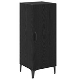 VidaXL Dressoir Zwart Eiken 34,5 x 34 x 90 cm Bewerkt hout