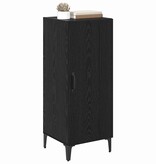 VidaXL Dressoir Zwart Eiken 34,5 x 34 x 90 cm Bewerkt hout