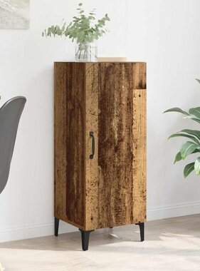 VidaXL Dressoir Wandgemonteerd Oudhout 34,5 x 34 x 90 cm Bewerkt hout