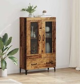 VidaXL Highboard Oud Hout 70 x 31 x 115 cm Gemonteerd hout en ijzer