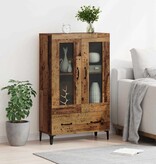 VidaXL Highboard Oud Hout 70 x 31 x 115 cm Gemonteerd hout en ijzer