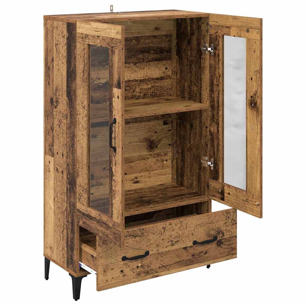 VidaXL Highboard Oud Hout 70 x 31 x 115 cm Gemonteerd hout en ijzer