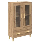 VidaXL Highboard met lade Artisan Eiken 70 x 31 x 115 cm Bewerkt hout