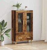 VidaXL Highboard met lade Oud Hout 70 x 31 x 115 cm Bewerkt hout