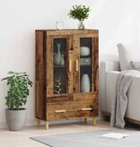 VidaXL Highboard met lade Oud Hout 70 x 31 x 115 cm Bewerkt hout