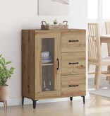 VidaXL Dressoir met lade Artisan Eiken 69,5 x 34 x 90 cm