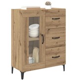 VidaXL Dressoir met lade Artisan Eiken 69,5 x 34 x 90 cm