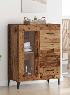 VidaXL Dressoir Oud Hout 69,5 x 34 x 90 cm Gemonteerd hout en ijzer