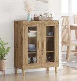 VidaXL Dressoir Artisan Eiken 69,5 x 34 x 90 cm Bewerkt hout