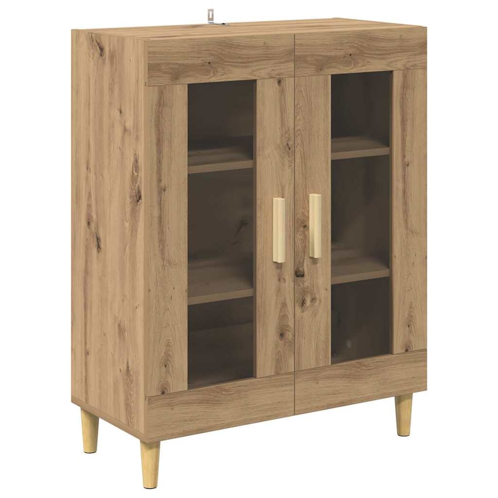 VidaXL Dressoir Artisan Eiken 69,5 x 34 x 90 cm Bewerkt hout
