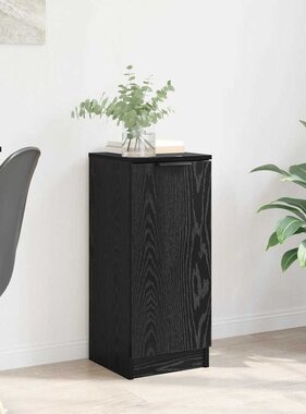 VidaXL Dressoir Zwart Eiken 30 x 30 x 70 cm Bewerkt hout