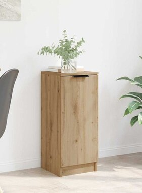 VidaXL Dressoir Artisan Eiken 30 x 30 x 70 cm Bewerkt hout