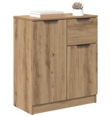 VidaXL Dressoir met lade Artisan Eiken 60 x 30 x 70 cm Bewerkt hout