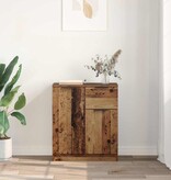 VidaXL Dressoir met lade Oudhout 60 x 30 x 70 cm Bewerkt hout
