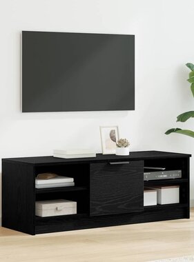 VidaXL TV-kast Zwart Eiken 102 x 35 x 36,5 cm Bewerkt hout