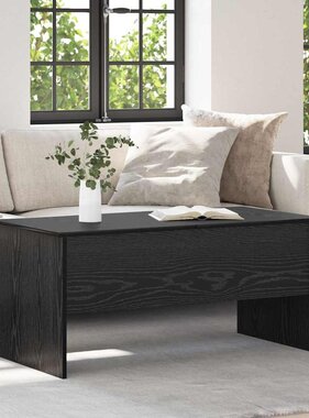 VidaXL Salontafel Zwart Eiken 102 x 50,5 x 46,5 cm Bewerkt hout
