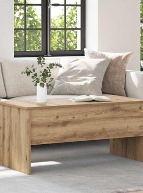 VidaXL Salontafel Artisan Eiken 102 x 50,5 x 46,5 cm Bewerkt hout