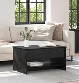 VidaXL Salontafel Zwart Eiken 80 x 50,5 x 41,5 cm Bewerkt hout