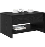 VidaXL Salontafel Zwart Eiken 80 x 50,5 x 41,5 cm Bewerkt hout