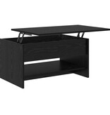 VidaXL Salontafel Zwart Eiken 80 x 50,5 x 41,5 cm Bewerkt hout