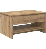 VidaXL Salontafel Artisan Eiken 80 x 50,5 x 41,5 cm Bewerkt hout