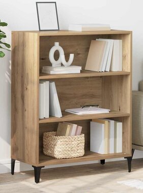 VidaXL Dressoir Artisan Eiken 69,5 x 32,5 x 90 cm Bewerkt hout