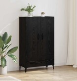 VidaXL Highboard Zwart Eiken 70 x 31 x 115 cm Gemonteerd hout en ijzer