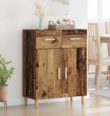VidaXL Dressoir met lade Oud hout 34 x 69.5 x 89 cm Bewerkt hout