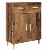 VidaXL Dressoir met lade Oud hout 34 x 69.5 x 89 cm Bewerkt hout