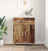 VidaXL Dressoir met lade Oud hout 34 x 69.5 x 89 cm Bewerkt hout