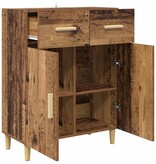 VidaXL Dressoir met lade Oud hout 34 x 69.5 x 89 cm Bewerkt hout