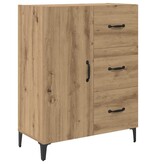 VidaXL Dressoir met lade Artisan Eiken 69,5 x 34 x 90 cm Bewerkt hout