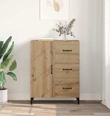 VidaXL Dressoir met lade Artisan Eiken 69,5 x 34 x 90 cm Bewerkt hout