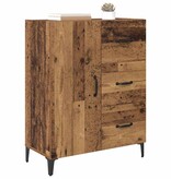 VidaXL Dressoir met lade Oudhout 69,5 x 34 x 90 cm Bewerkt hout