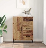 VidaXL Dressoir met lade Oudhout 69,5 x 34 x 90 cm Bewerkt hout