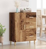 VidaXL Dressoir met lade Oud hout 34 x 69.5 x 90 cm Bewerkt hout