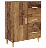 VidaXL Dressoir met lade Oud hout 34 x 69.5 x 90 cm Bewerkt hout