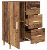 VidaXL Dressoir met lade Oud hout 34 x 69.5 x 90 cm Bewerkt hout