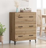 VidaXL Dressoir met lade Artisan Eiken 69,5 x 34 x 90 cm