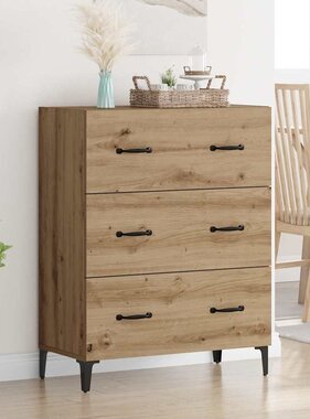 VidaXL Dressoir met lade Artisan Eiken 69,5 x 34 x 90 cm
