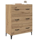 VidaXL Dressoir met lade Artisan Eiken 69,5 x 34 x 90 cm