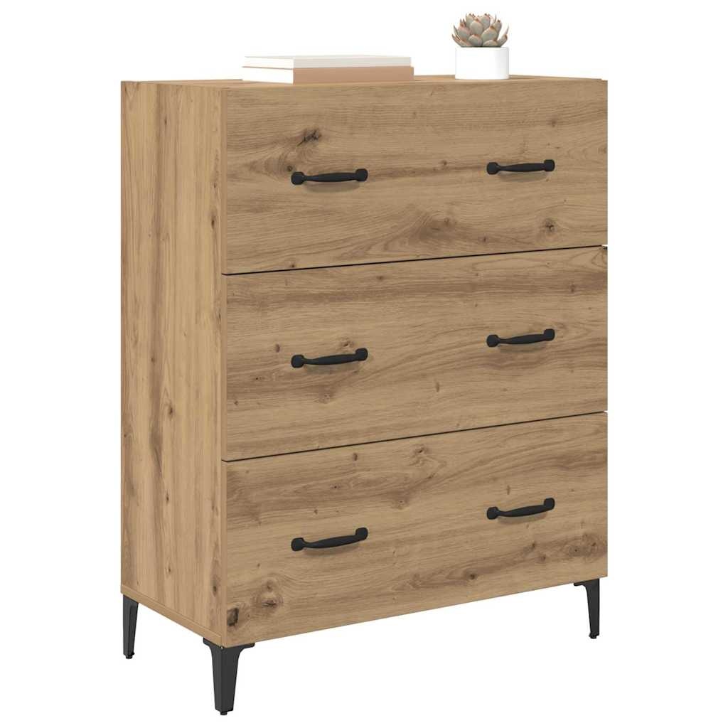 VidaXL Dressoir met lade Artisan Eiken 69,5 x 34 x 90 cm